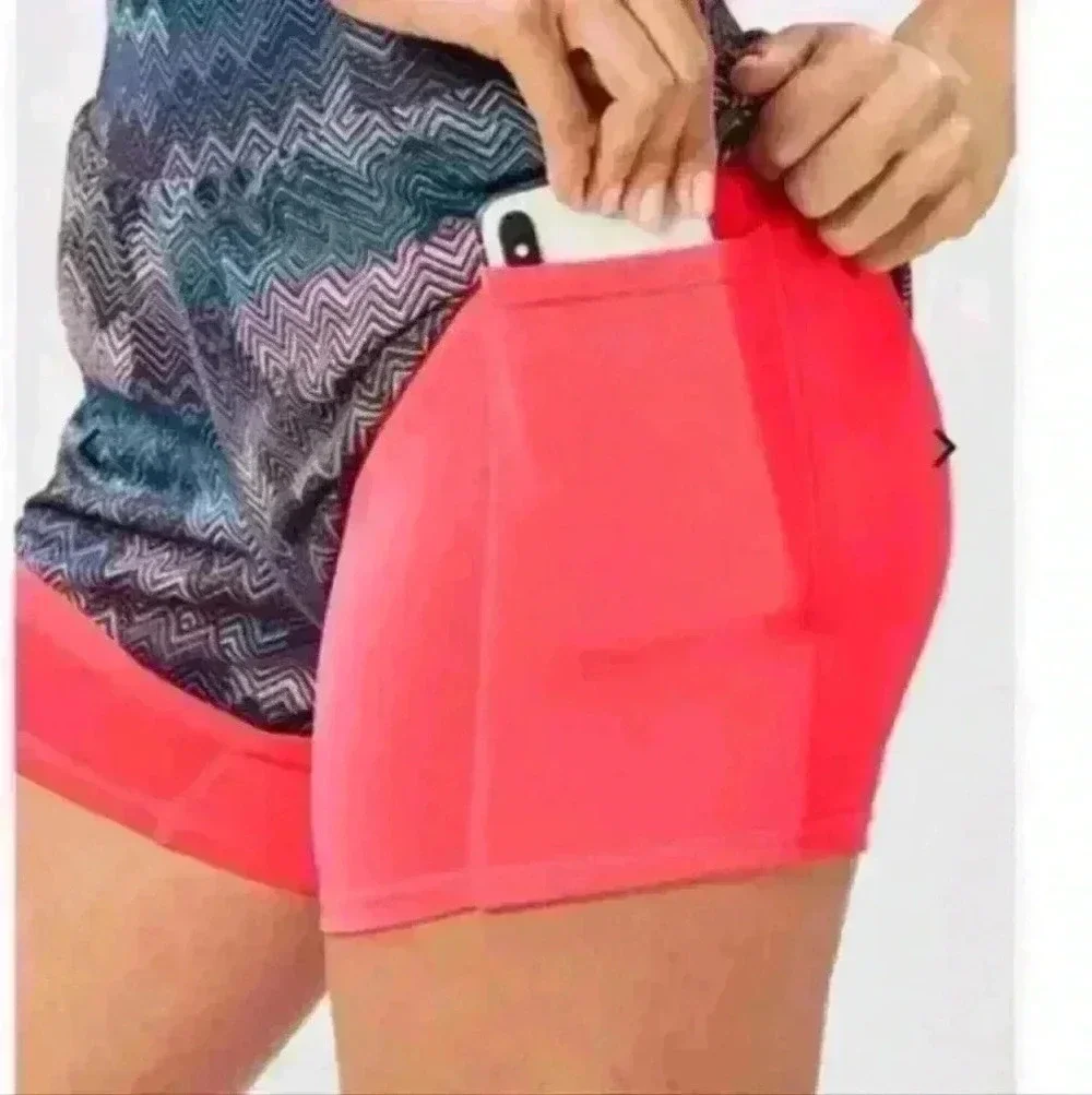 Fabletics Womens Olesia Colorful Geometric Print Running Athletic Short S